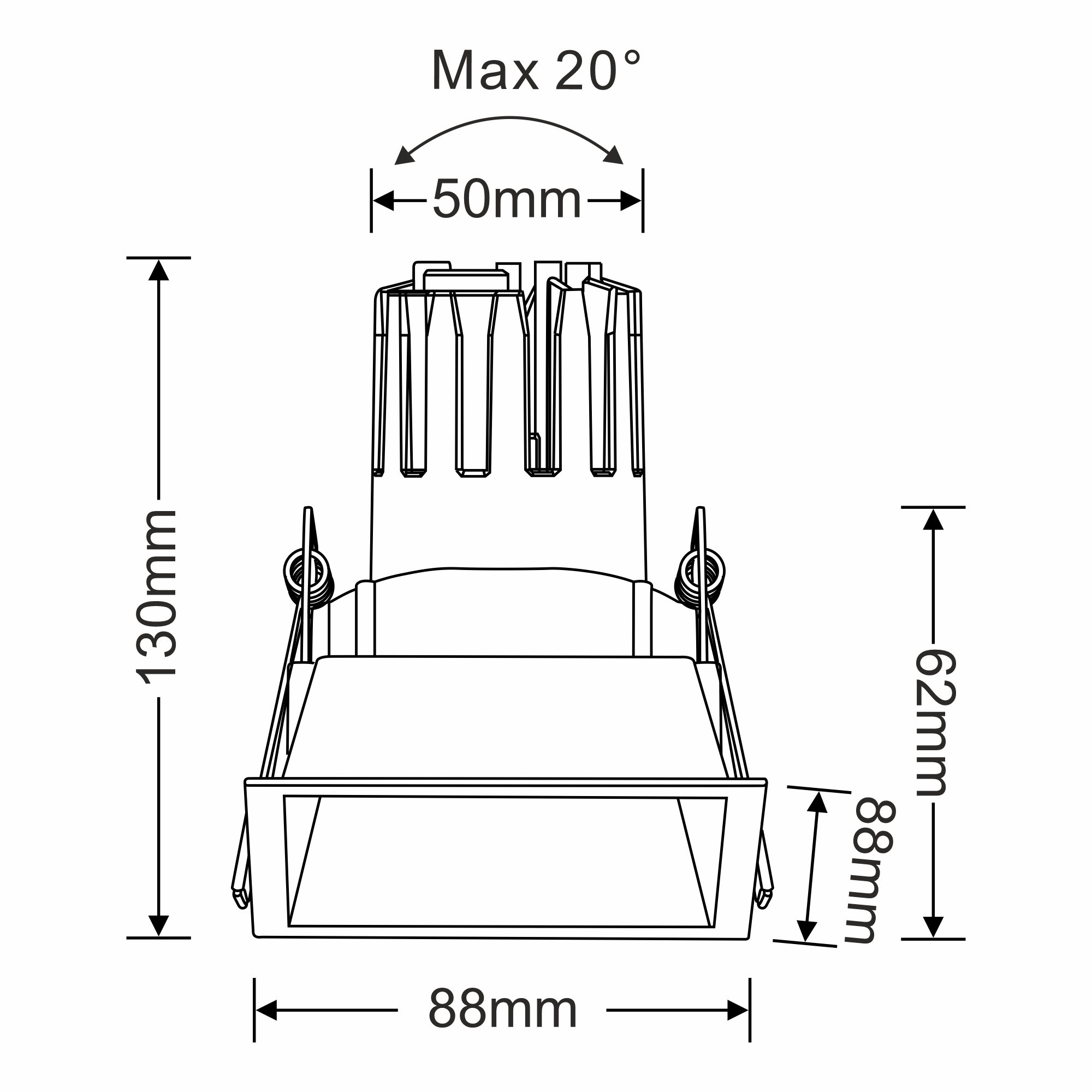 Box 15 Recessed Ceiling Luminaires Dlux Square/Rectangular Recess Ceiling